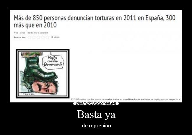 Basta ya - de represión