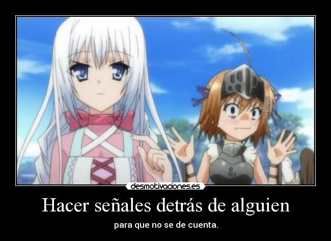 Hacer señales detrás de alguien -
