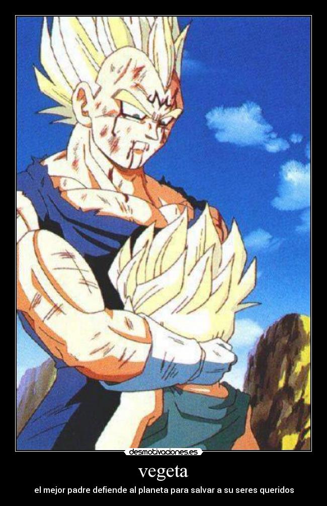vegeta - el mejor padre defiende al planeta para salvar a su seres queridos