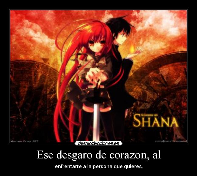 Ese desgaro de corazon, al -