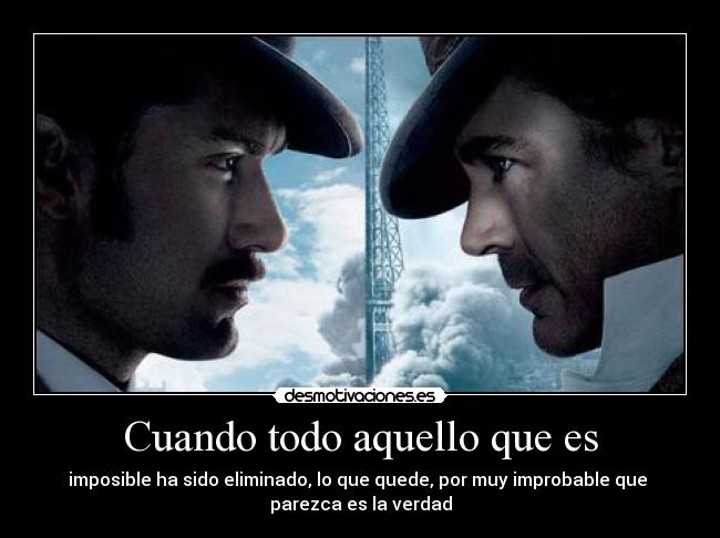 carteles frases sherlock holmes desmotivaciones