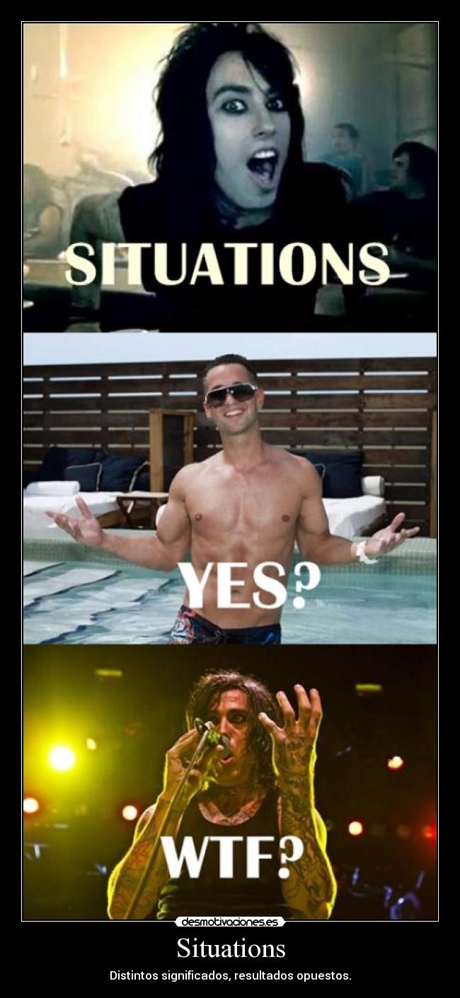Situations - Distintos significados, resultados opuestos.