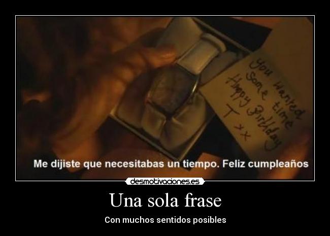 Una sola frase - Con muchos sentidos posibles