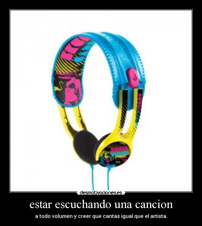 estar escuchando una cancion - 