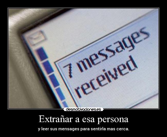 Extrañar a esa persona -