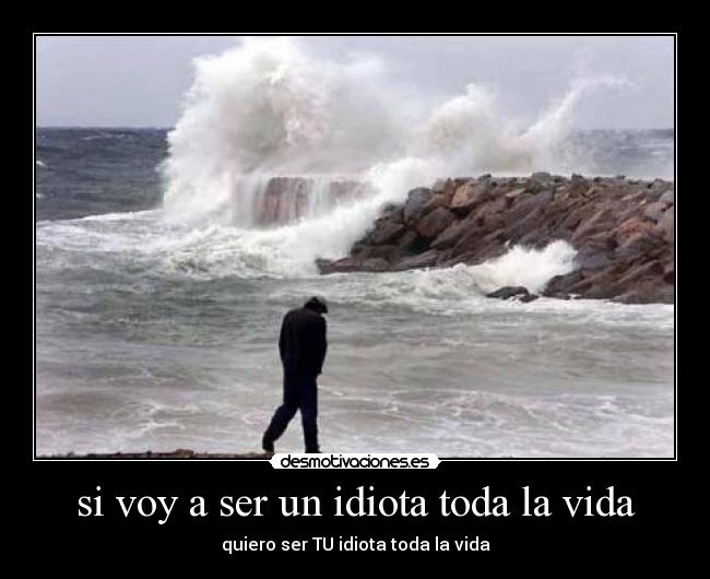 si voy a ser un idiota toda la vida - quiero ser TU idiota toda la vida