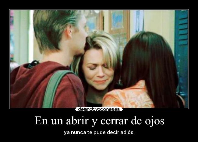 En un abrir y cerrar de ojos -