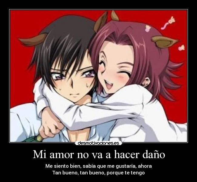 carteles amor anime code geass lelouch kallen desmotivaciones