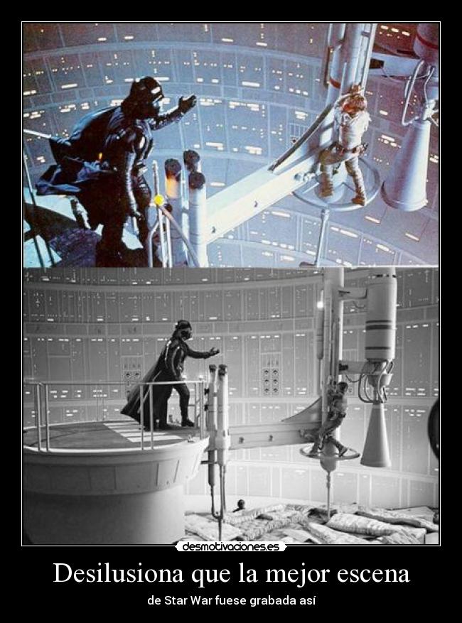 Desilusiona que la mejor escena - de Star War fuese grabada así