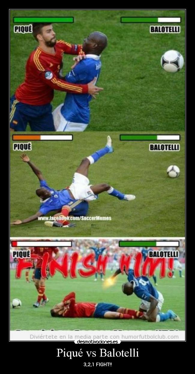 Piqué vs Balotelli - 3,2,1 FIGHT!!