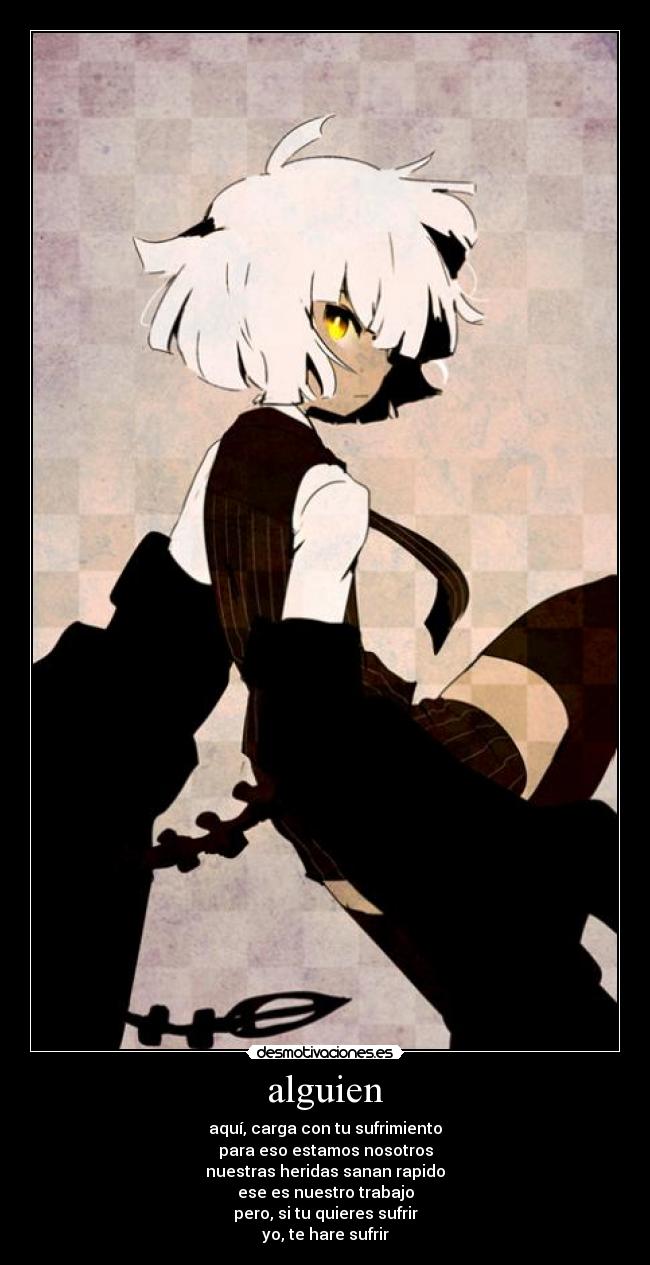 carteles black rock shooter strengh anime desmotivaciones