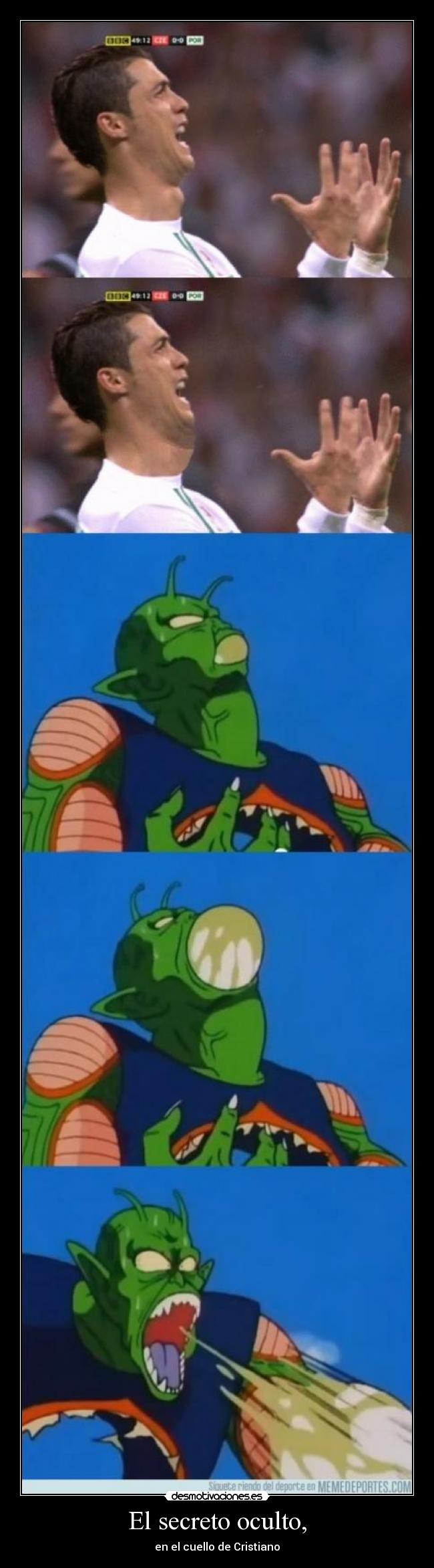 El secreto oculto, - en el cuello de Cristiano