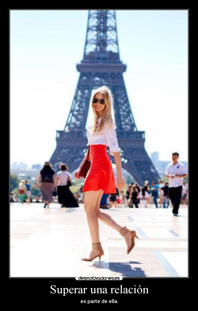 Superar una relación - es parte de ella.
