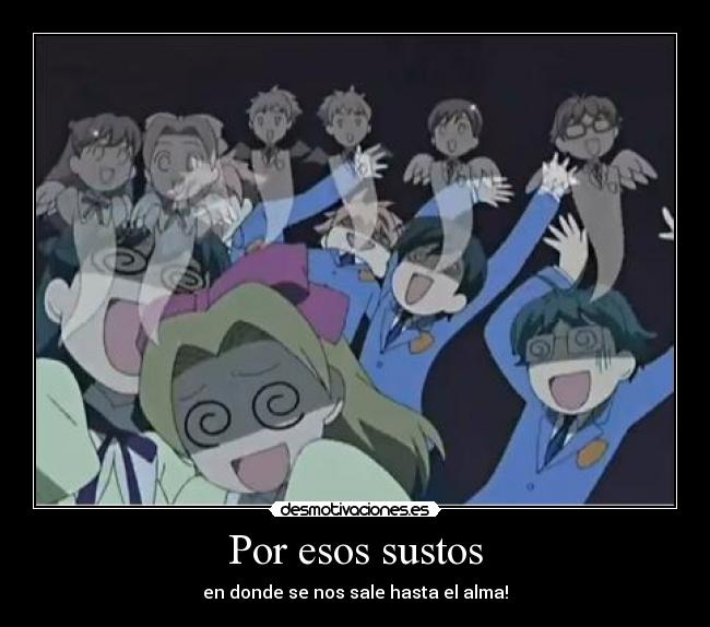 carteles ouran sustos desmotivaciones