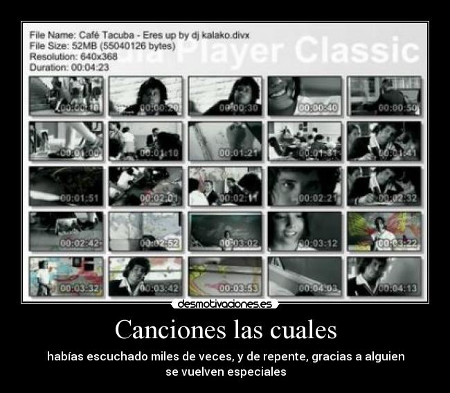 Canciones las cuales -