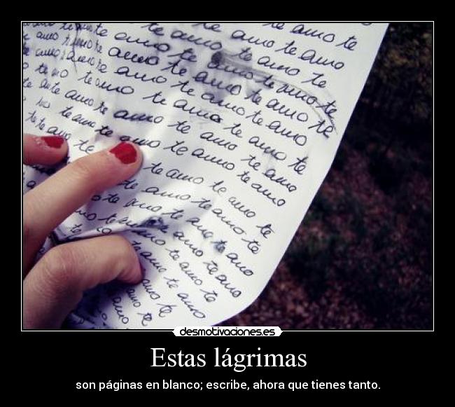Estas lágrimas -
