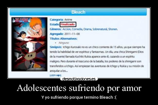 Adolescentes sufriendo por amor -