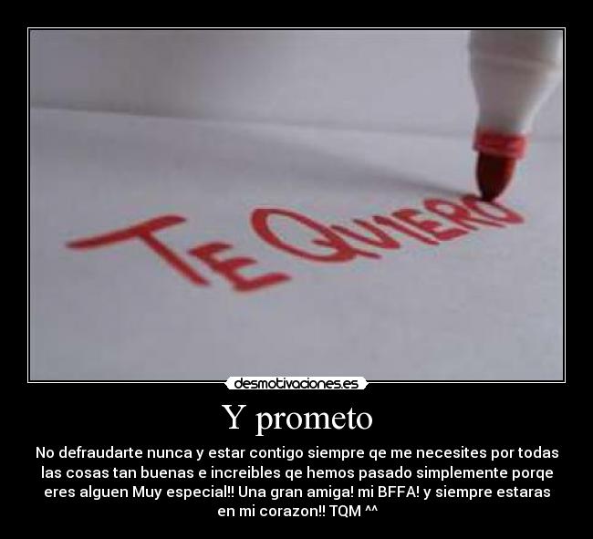 Y prometo - 