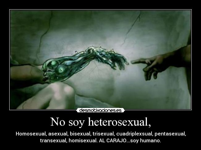 carteles homosexual heterosexual humano soy carajo nadie vida bisexual sexo desmotivaciones