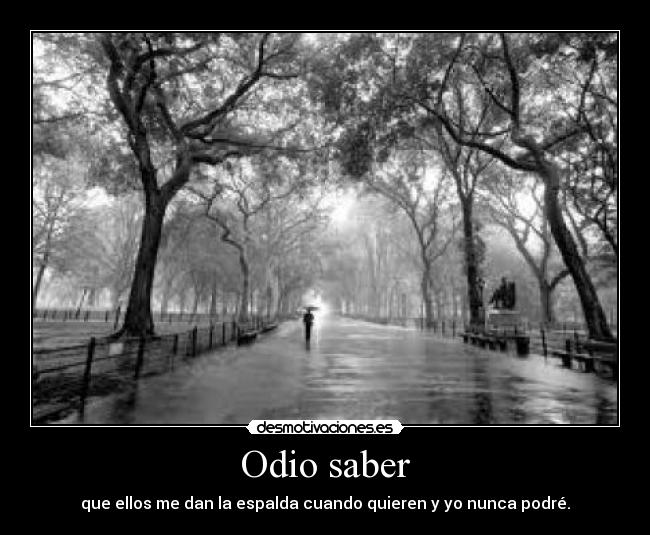 Odio saber - 