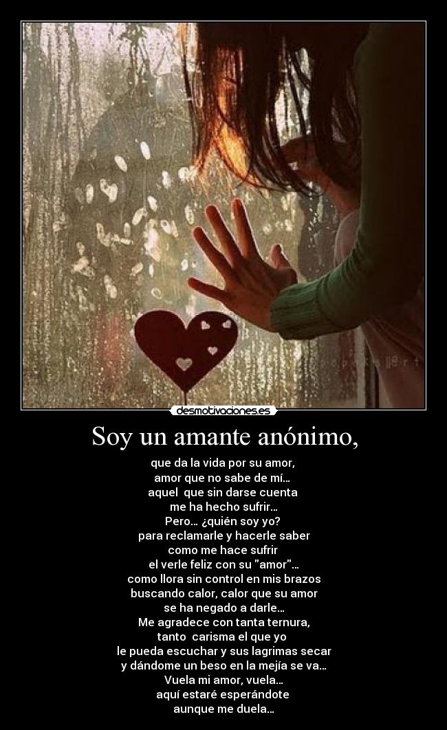 Soy un amante anónimo, - 