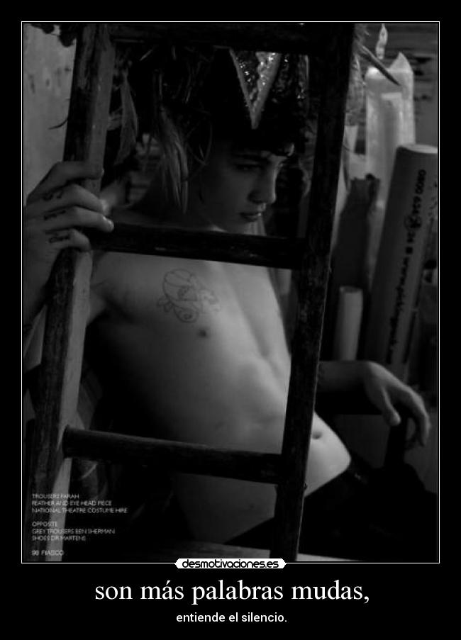 son más palabras mudas, - entiende el silencio.