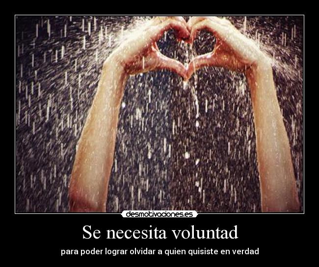Se necesita voluntad -