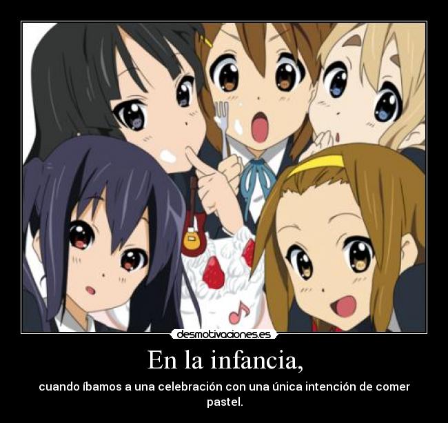 carteles infancia anime manga kawaii asuza yui mio lol nigatsu harukaze 1kd desmotivaciones