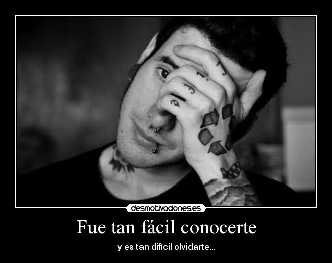Fue tan fácil conocerte -