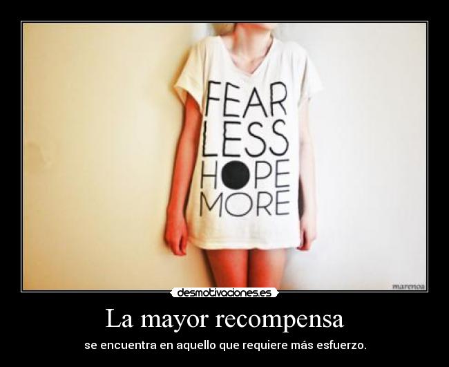 La mayor recompensa -