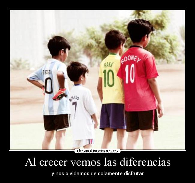 Al crecer vemos las diferencias -
