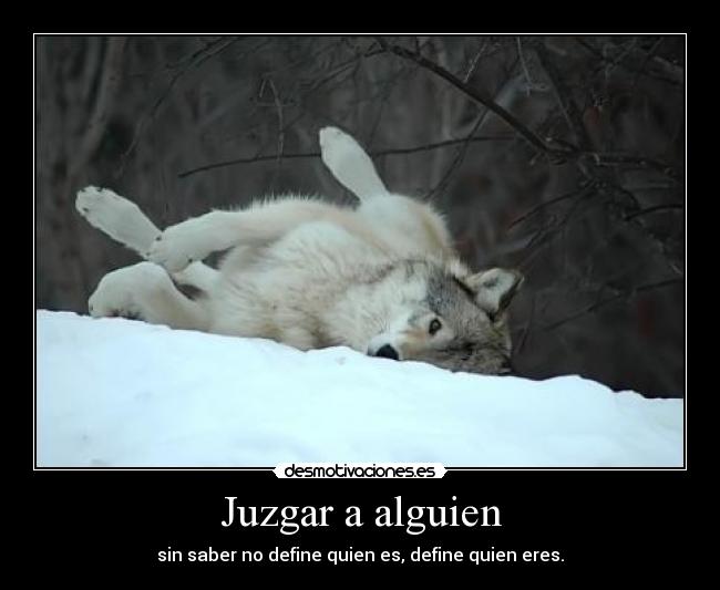 Juzgar a alguien -