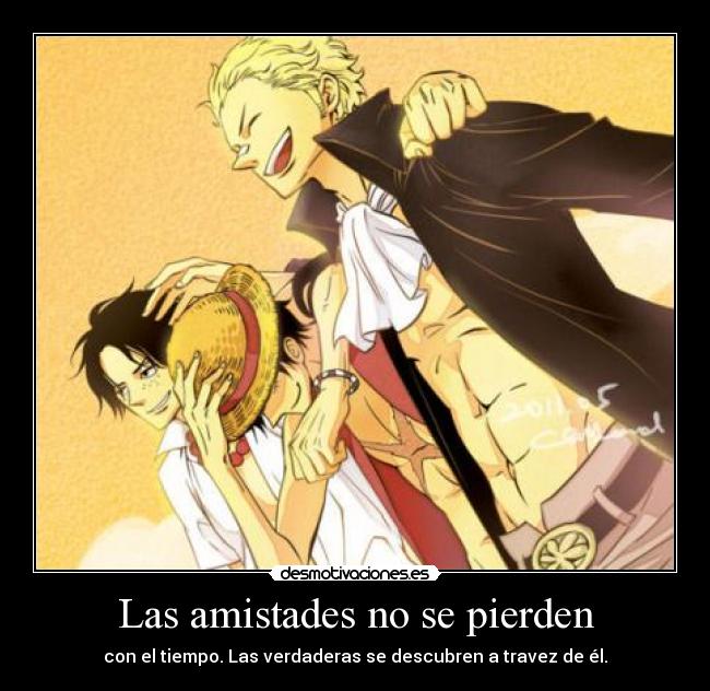 carteles one piece ace luffy sabo anime frase mia desmotivaciones