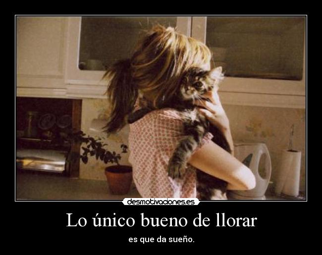 Lo único bueno de llorar -