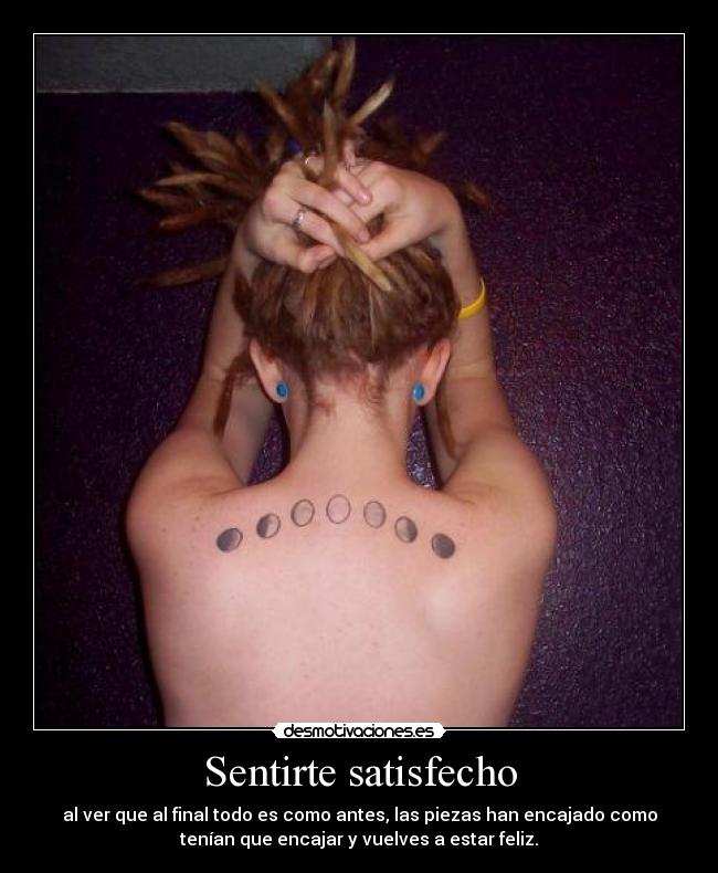 Sentirte satisfecho -