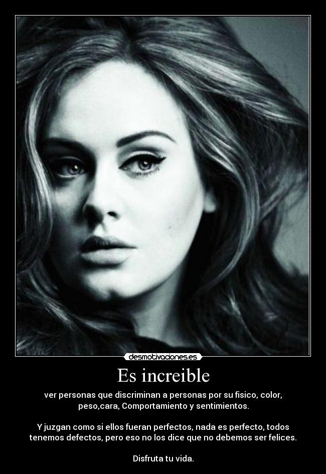 carteles adele bella siendo gorda discriminacion estoy contra desmotivaciones