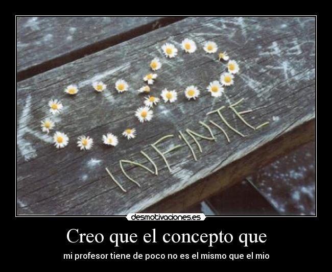 Creo que el concepto que - mi profesor tiene de poco no es el mismo que el mio