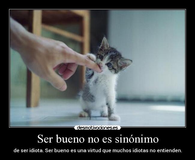Ser bueno no es sinónimo - 