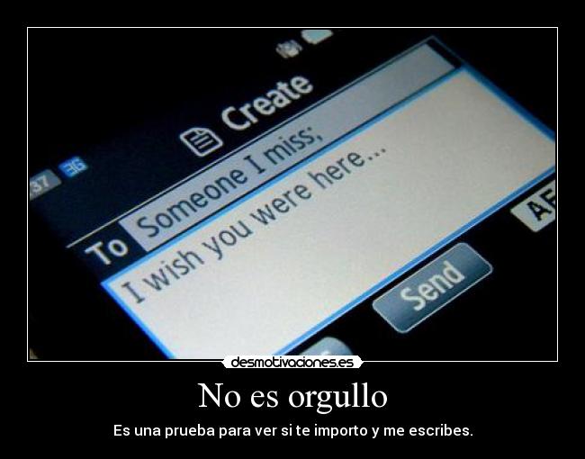 No es orgullo -