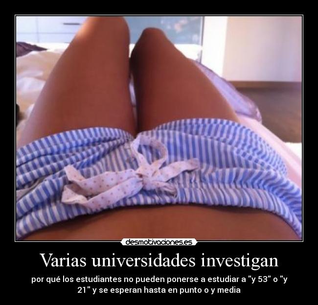 Varias universidades investigan - por qué los estudiantes no pueden ponerse a estudiar a y 53 o y
21 y se esperan hasta en punto o y media