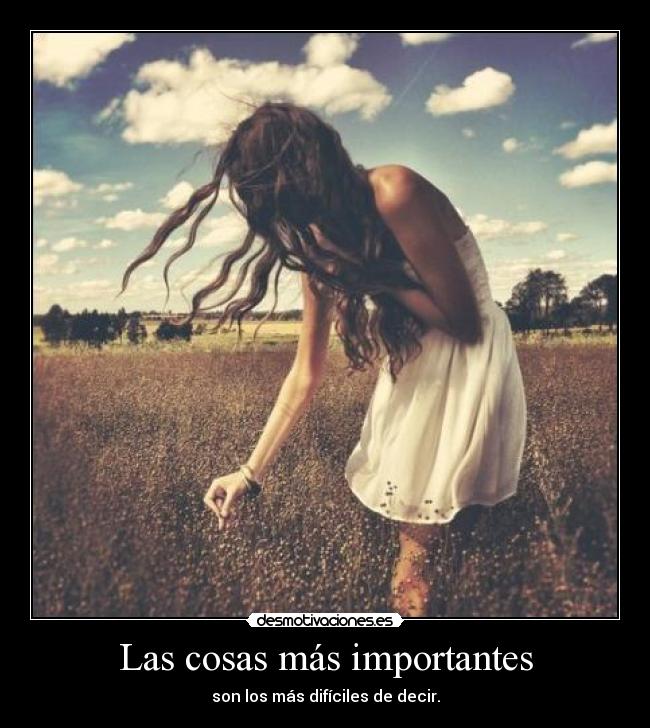 Las cosas más importantes -