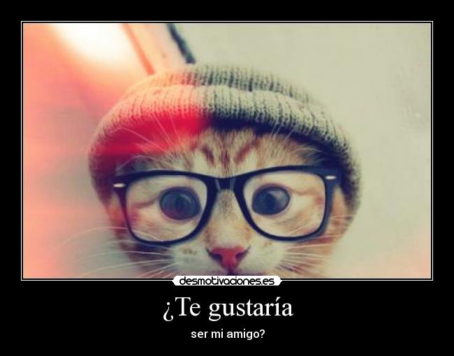 ¿Te gustaría - ser mi amigo?
