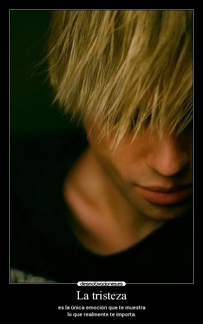 La tristeza - es la única emoción que te muestra
lo que realmente te importa.