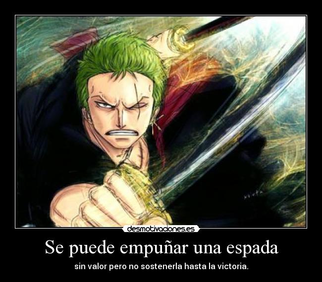 carteles one piece zoro harukaze desmotivaciones