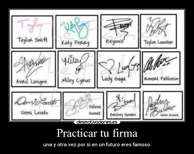 Practicar tu firma -