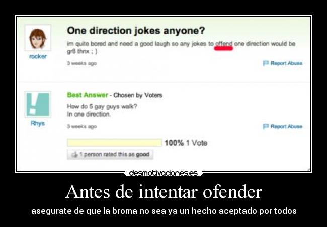 carteles jajaja intentan reirse one direction con eso cualquier directioner que preguntes dira que desmotivaciones