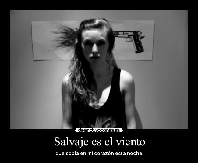 Salvaje es el viento - que sopla en mi corazón esta noche.