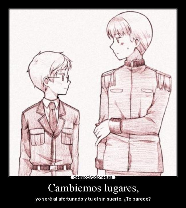 Cambiemos lugares, -