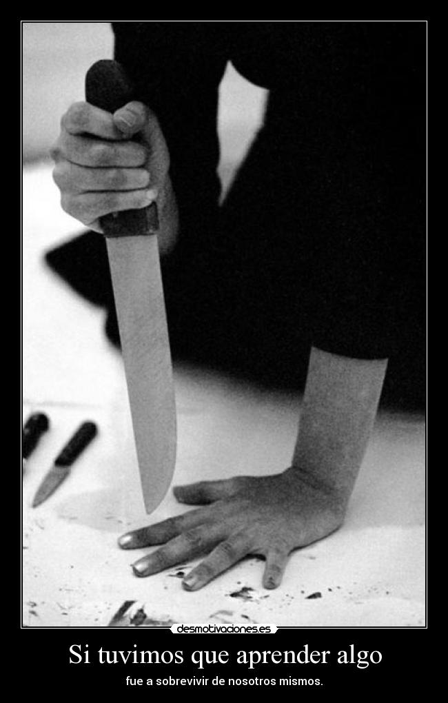 carteles tuvimos que aprender algo fue sobrevivir nosotros mismos pink desmotivaciones