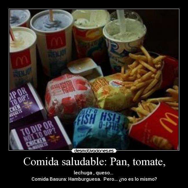 carteles comida desmotivaciones